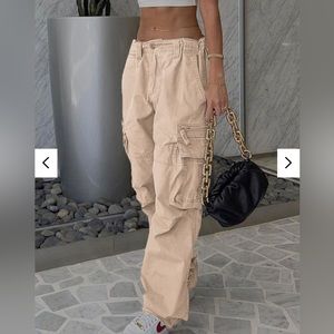 Washed Vintage Baggy Cargo Jeans